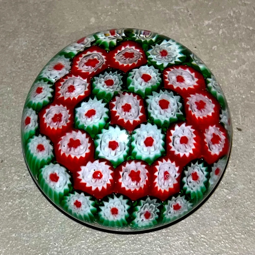 Vintage Murano Concentric Millefiori Paperweight - Picture 1 of 4